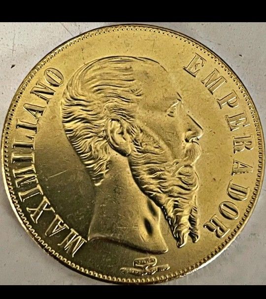 1866 Mexico 20 Pesos Coin Replica – Maximilian I”
