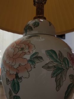 ORIENTAL Asian Lamp 24in Tall