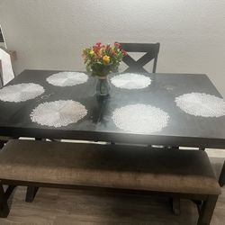 Laminated Wood Dining Table. 