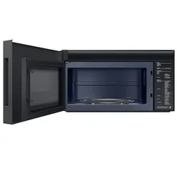 Samsung Bespoke 2.1-cu ft Over-the-Range Microwave with Sensor Cooking ( Stainless steel )