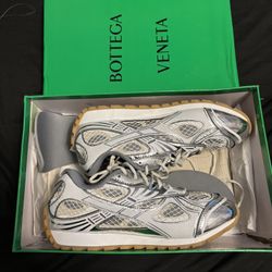 Bottega Veneta Orbit Sneakers Silver White Gum Sole Men’s Size 11