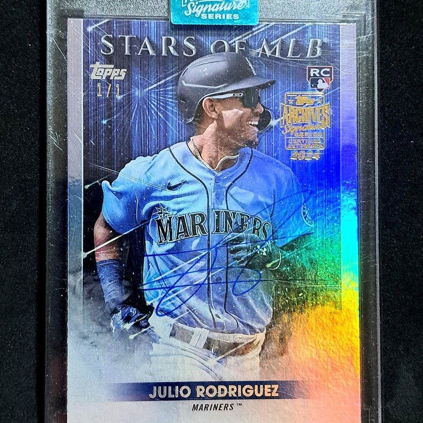 JULIO RODRIGUEZ #1/1 2024 Topps Archives Signature Rookie Auto 