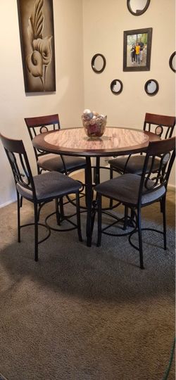 Wooden table and chairs