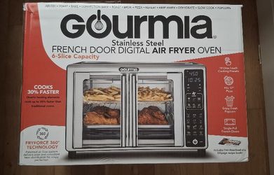 Gourmia Stainless Steel French Door Digital Air Fryer Oven