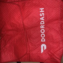 DoorDash Red and white pizza bag large