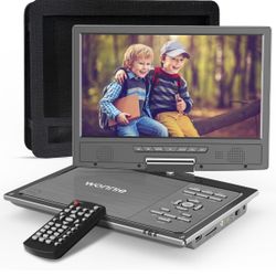 Brand New 12.5" Portable DVD Player with 10.1" Swivel Screen, High Clear Volume Speaker, 6 Hours Rechargeable Battery, Support USB/SD Card/Sync TV, La
