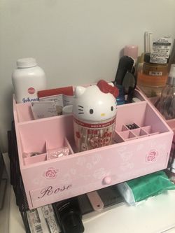 Cute pink table top storage organizer - perfect condition