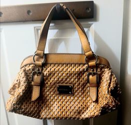 vintage Dolce & Gabbana perforated leather shoulder tote bag