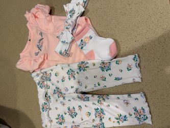 Baby Girl 4-Piece Floral Outfit Set