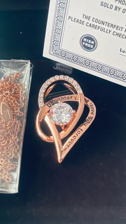 ROSA gold corazones con cadena para daughter..