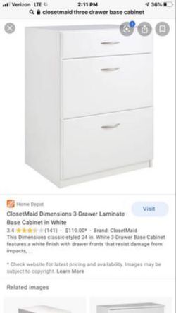 closetmaid drawers/cabinet - new 2 available