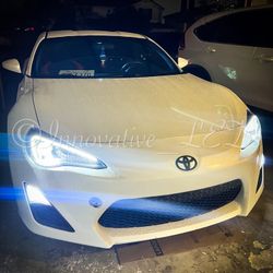 6000k Glacier White LED Headlight And 3000k Jdm Yellow LEDs Fog Lights 