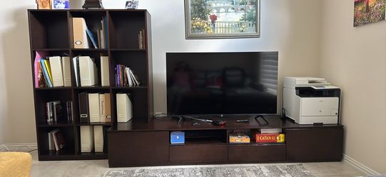 Tv stand and bookshelf