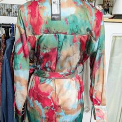 #BUNDLE Marble Print Butter Soft Shirt Midi Dress(NEW WITH Tag's   Size 2