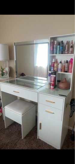White vanity