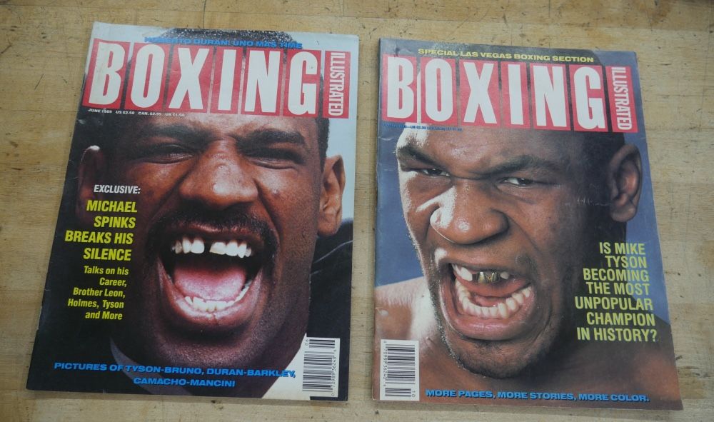 LOT 2 VINTAGE BOXING MAGAZINES JUNE 1989 NUMBER 4 OCTOBER 1988 NUMBER 4 MINT CONDITION.