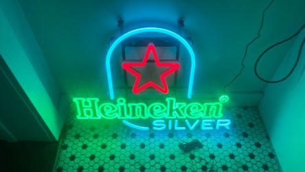 Heineken Silver LED Bar Sign/Neon