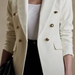 Banana Republic Limited Edition Cotton Captain’s Blazer white Size 4