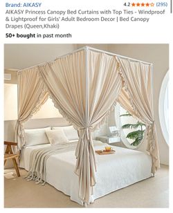 Queen Canopy Bed Curtains