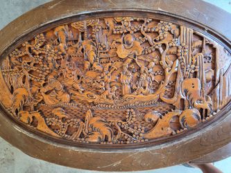 Hand carved Chinese table and chairs