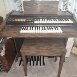 Vintage Organ And Seat