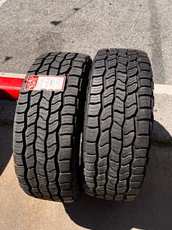 2 SEMI NEW LT 26565R18 COOPER DISCOVERER All Terrain tires for $300 installed and balance with Alignment . 265 65 18 265 65 R 18 26565R18 265/65/18 26