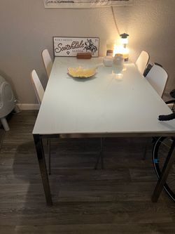 Dining table and chairs