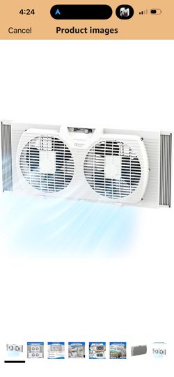 9 In. Twin Window Fan With Manually Reversible Airflow Control