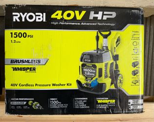 RYOBI 40V HP Brushless Whisper Series 1500 PSI Pressure Washer