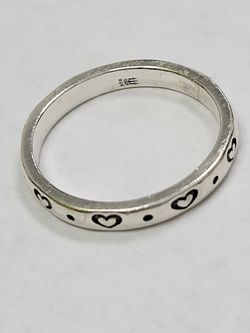 Retired sterling silver James Avery Amor stacked ring sz 9