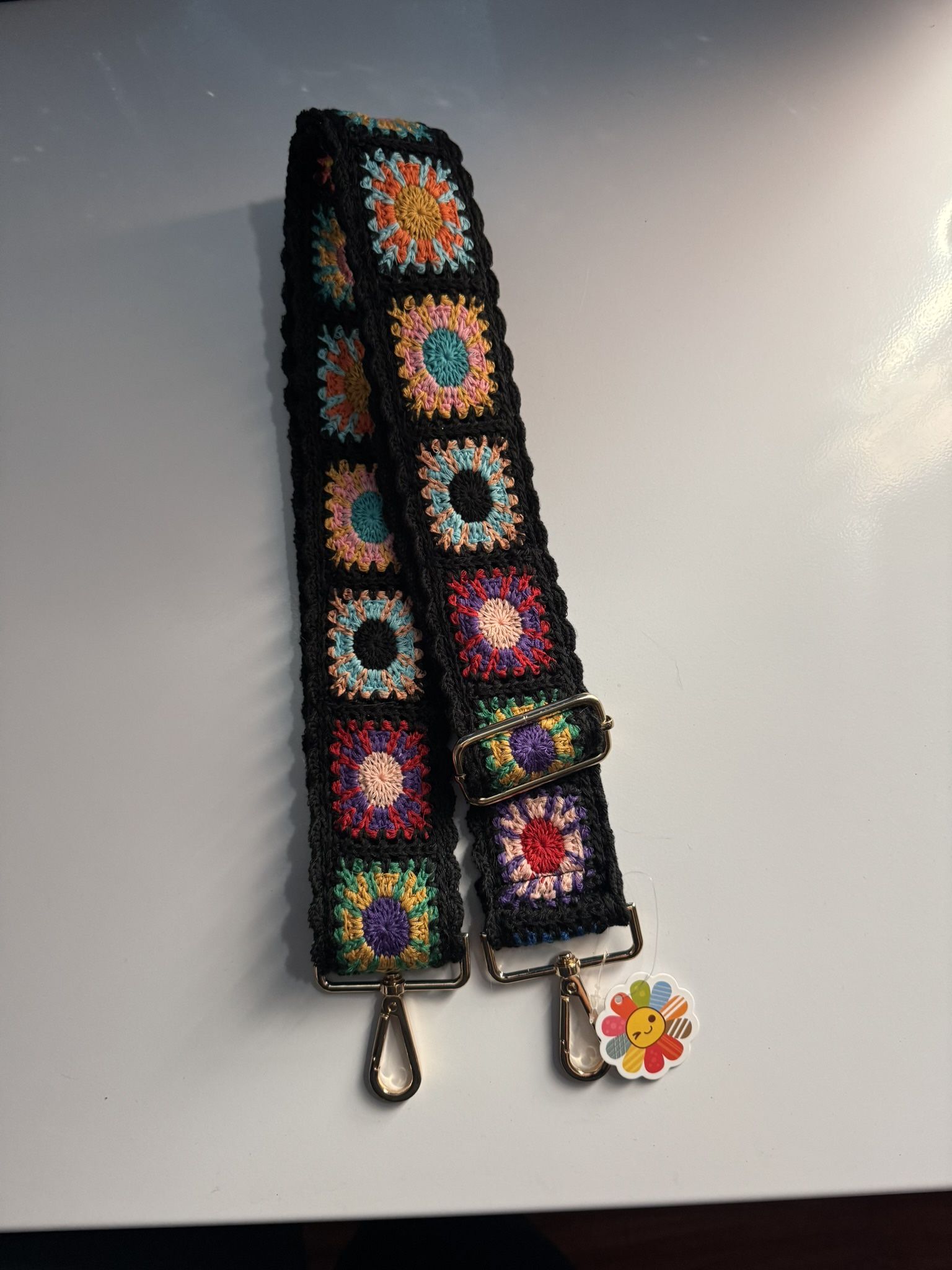 Wide Purse straps Crochet Flower Strap