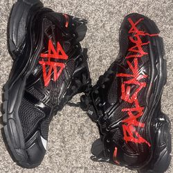 Black and red graffiti Balenciaga runners size 11