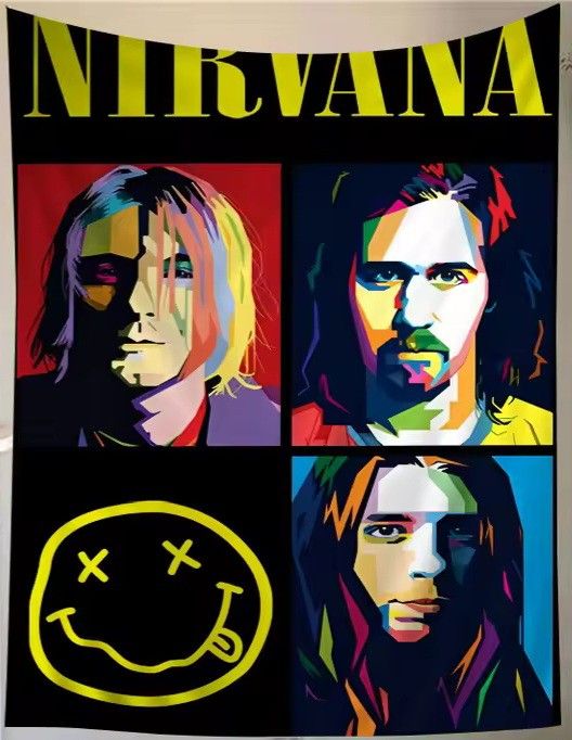 Nirvana American Rock Band Wall Tapestry