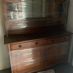 Antique Oak Hutch