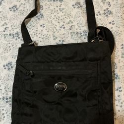 Black Coach Getaway Signature Nylon File crossbody bag