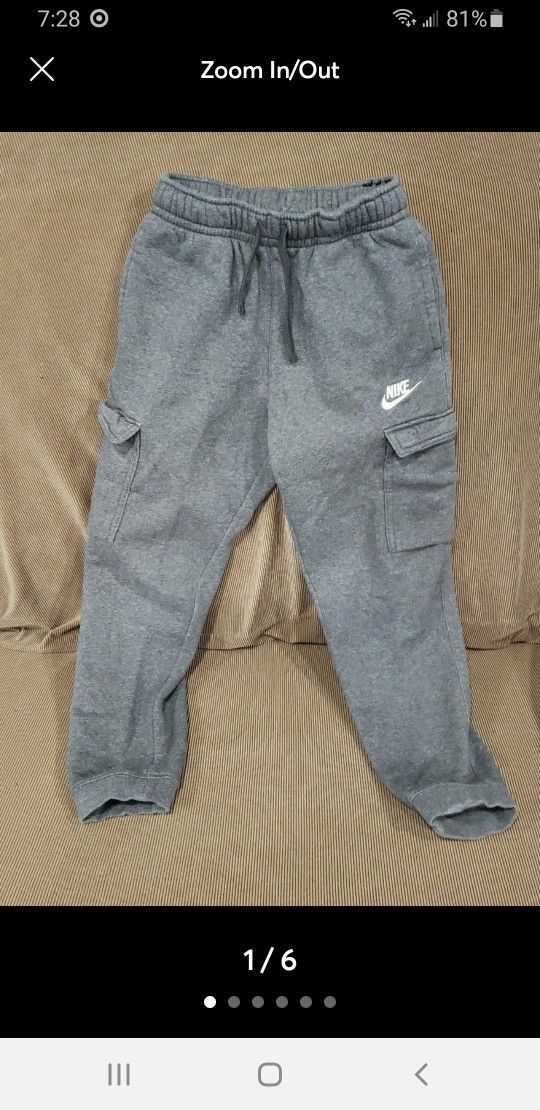 Nike Kids Boys Cargo Fleece Pants Size 10, 12