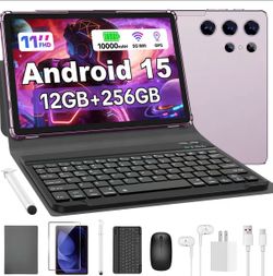 W&O Tablet 11 inches, Touchscreen, With Dual Camera, Bluetooth Keyboard, Case, Mouse, Stylus, Type-c Charging Large Storage, Affortable Tablet, Portab