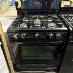 LG black 5 burner range stove 