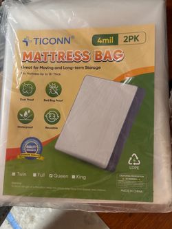 Plastic Queen Mattress Bag for Moving /Storage