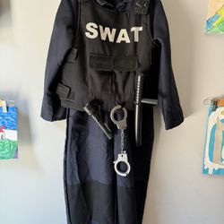 Boys’ 7/8 Halloween Costume SWAT Uniform Accessories And Helmet