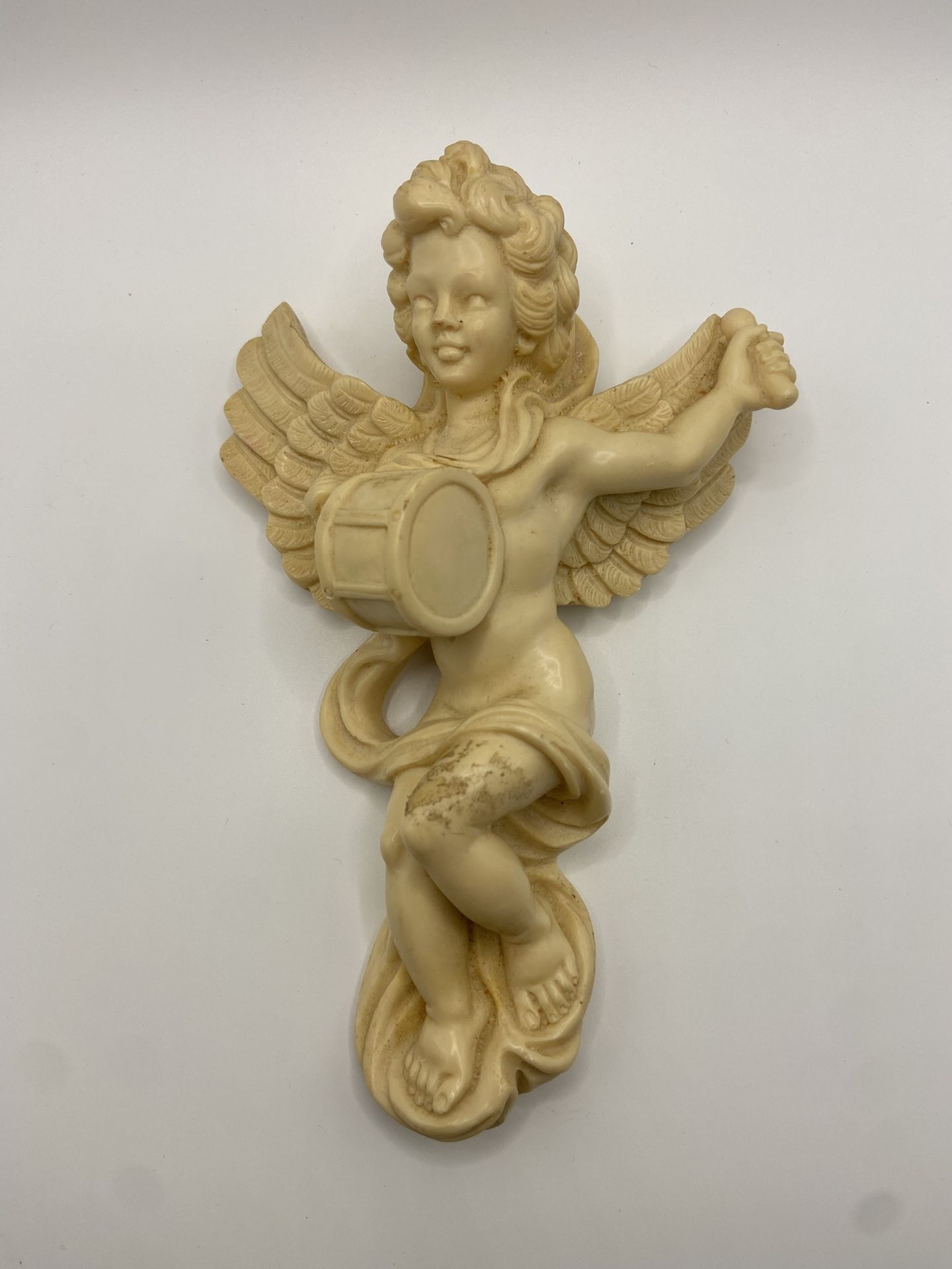Antique Cherub Resin Wall Plaque Set