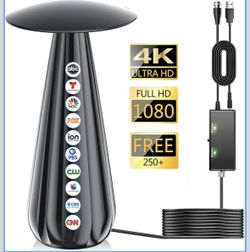 3600+ Miles Range TV Antenna Indoor, 2026 Digital Antenna for Smart TV, HDTV Antenna for Local Channels with Signal Amplifier, Supports 4k 8k 1080p Al