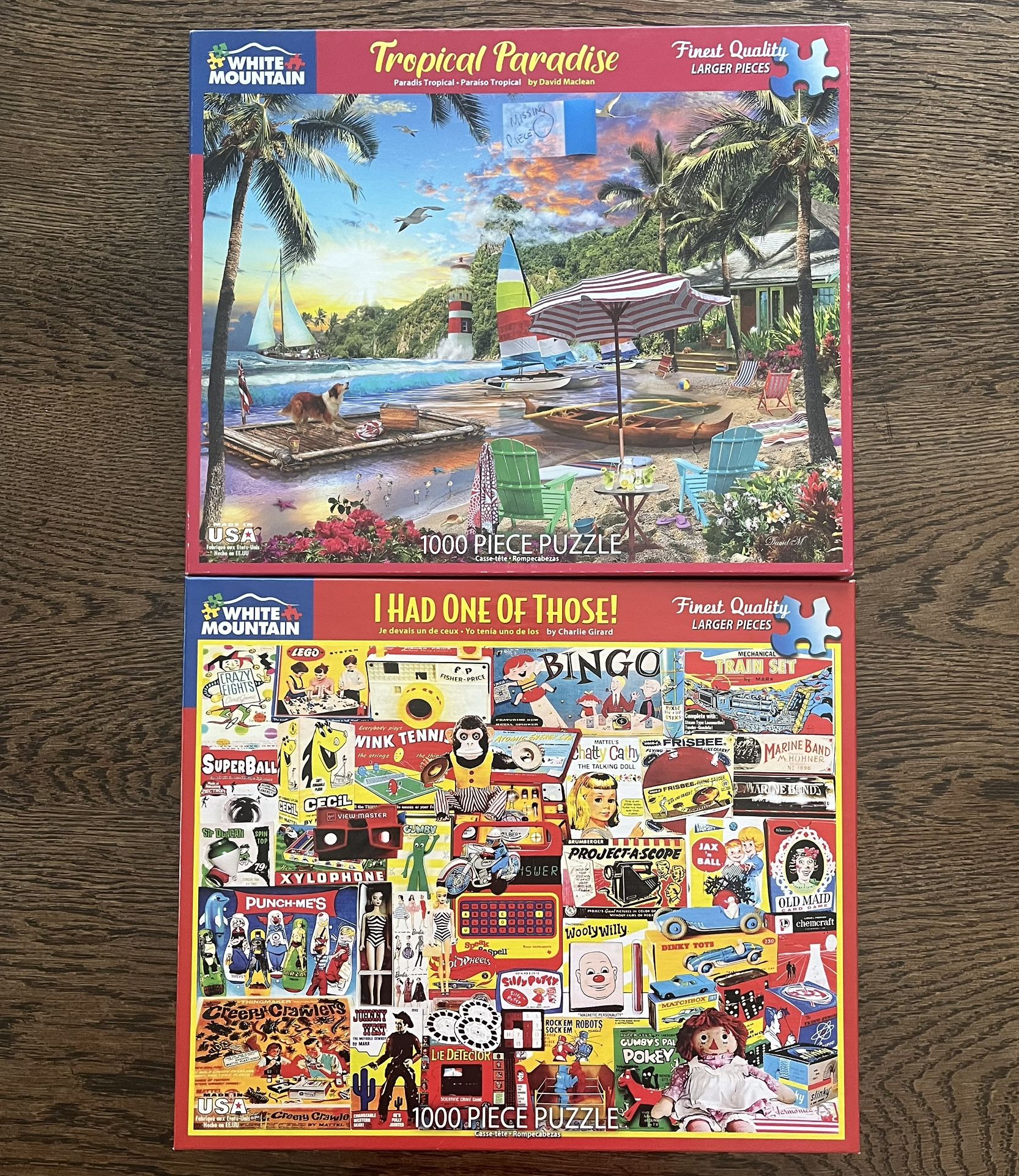 White Mountain 1000 Piece Jigsaw Puzzles