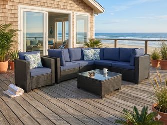 7pc Modular Outdoor Patio Sectional