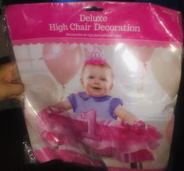 1 year old Birthday high chair decoration