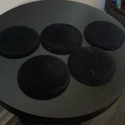 5 black  velvet Jewelry display pads