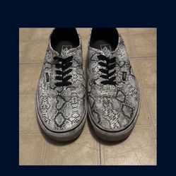 Black And White Snakeskin Vans Size 11.5