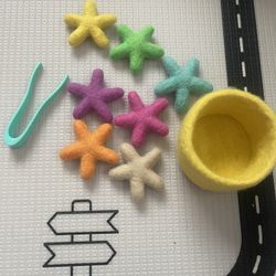 Lovevery Transfer Tweezers and Felt Stars