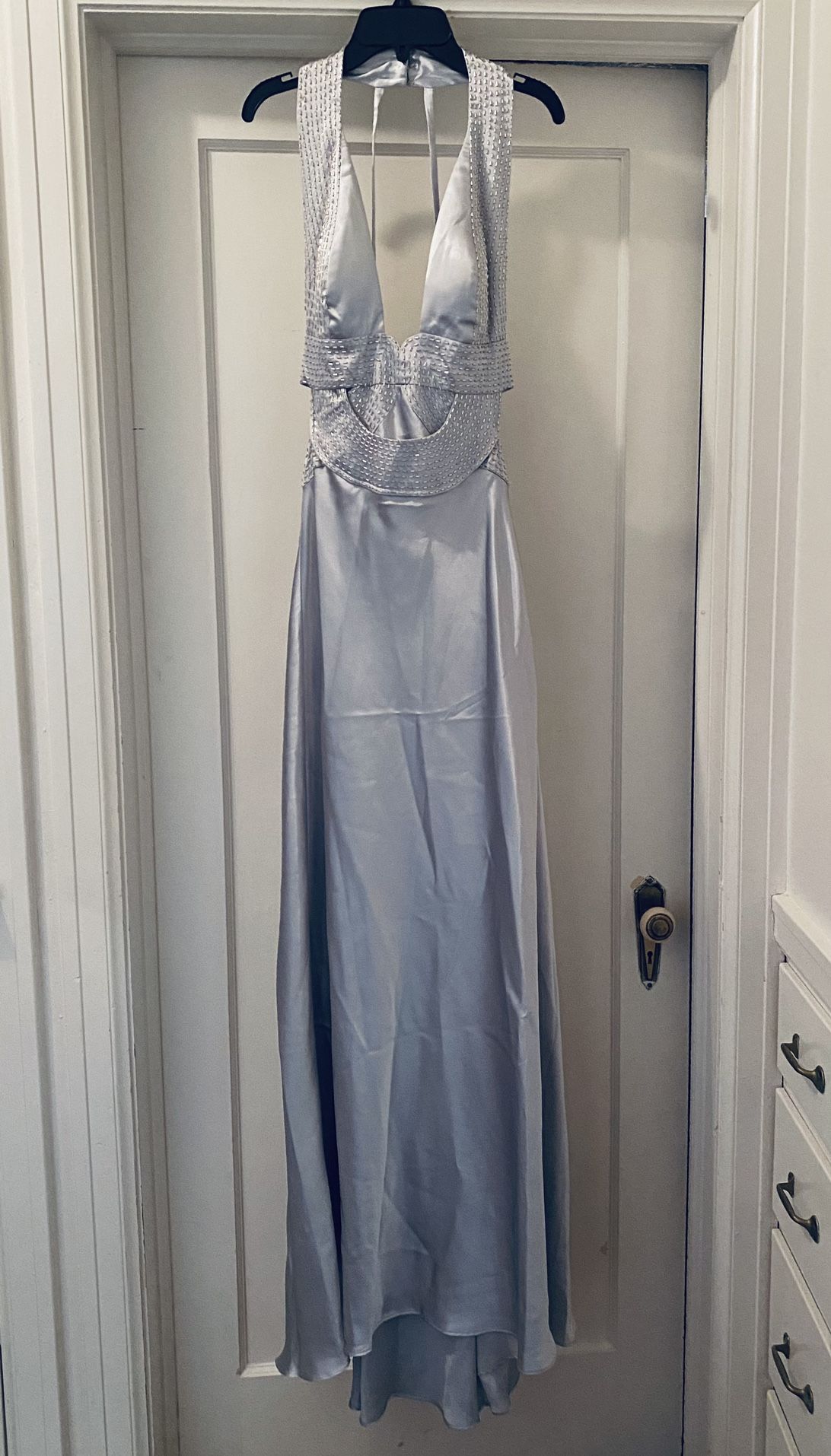 Satin Beaded Gown Size 6