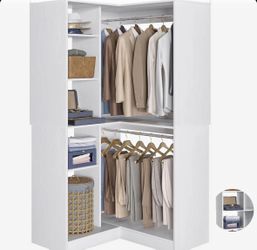 Corner closet organizer